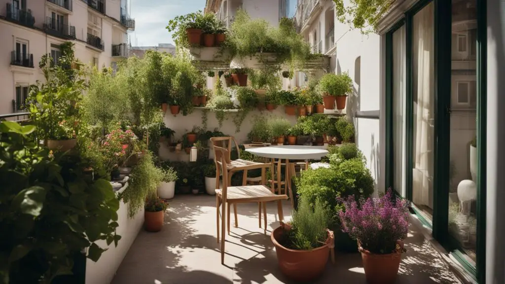jardín de hierbas en tu balcón