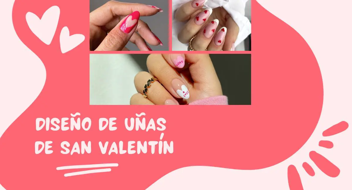 diseño de uñas de san valentín