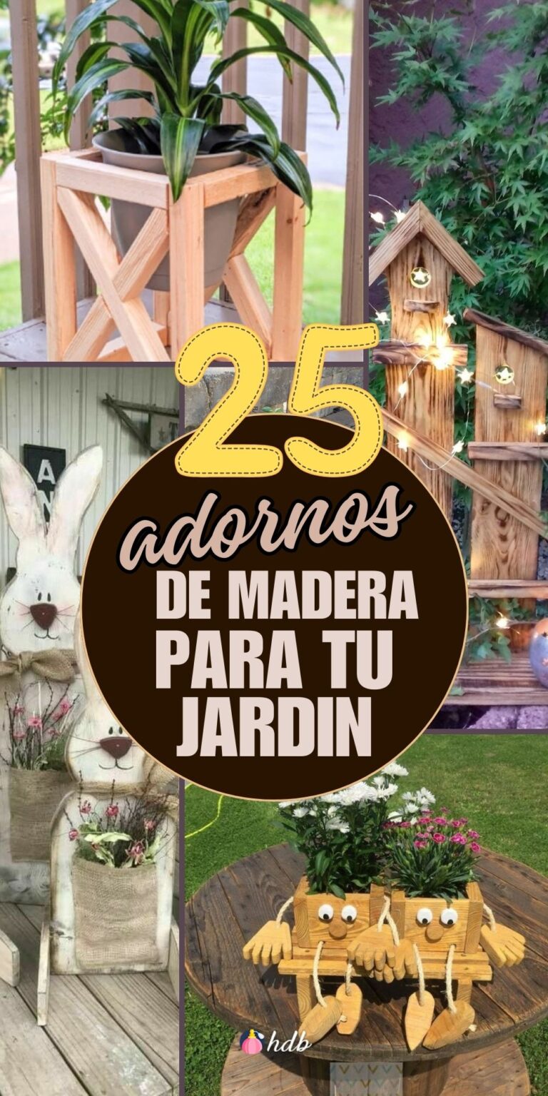 adornos de madera para tu jardin