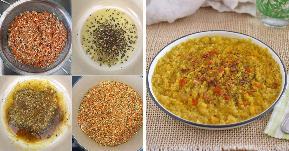 lentejas rojas con quinoa y especias