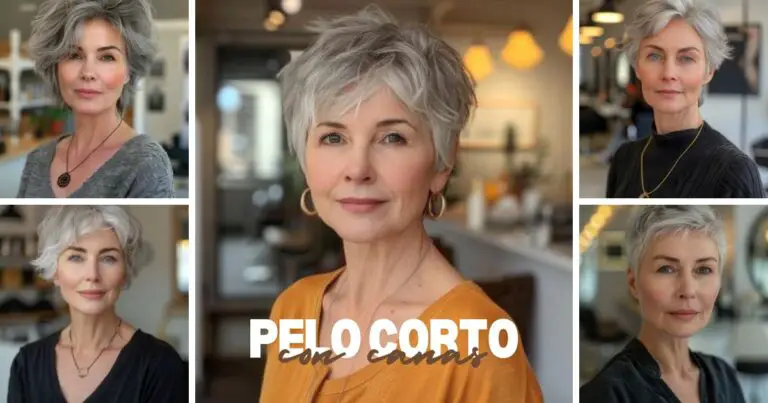 pelo corto con canas