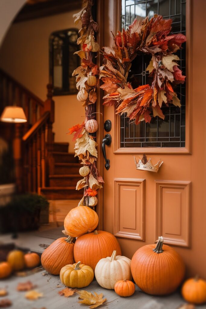 Decoración de Puerta de Entrada Más Bonita de Otoño