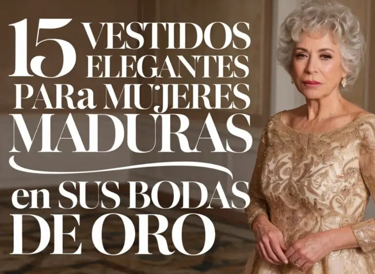 15 Vestidos Elegantes para Mujeres Maduras en sus Bodas de Oro