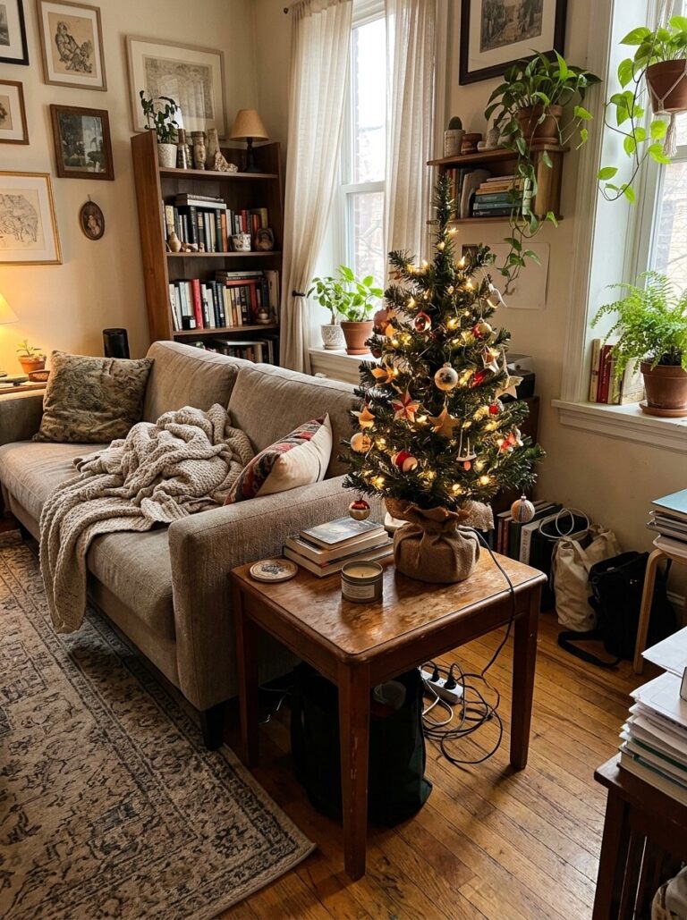 15 ideas de árbol de Navidad pequeño para espacios reducidos que parecen enormes
