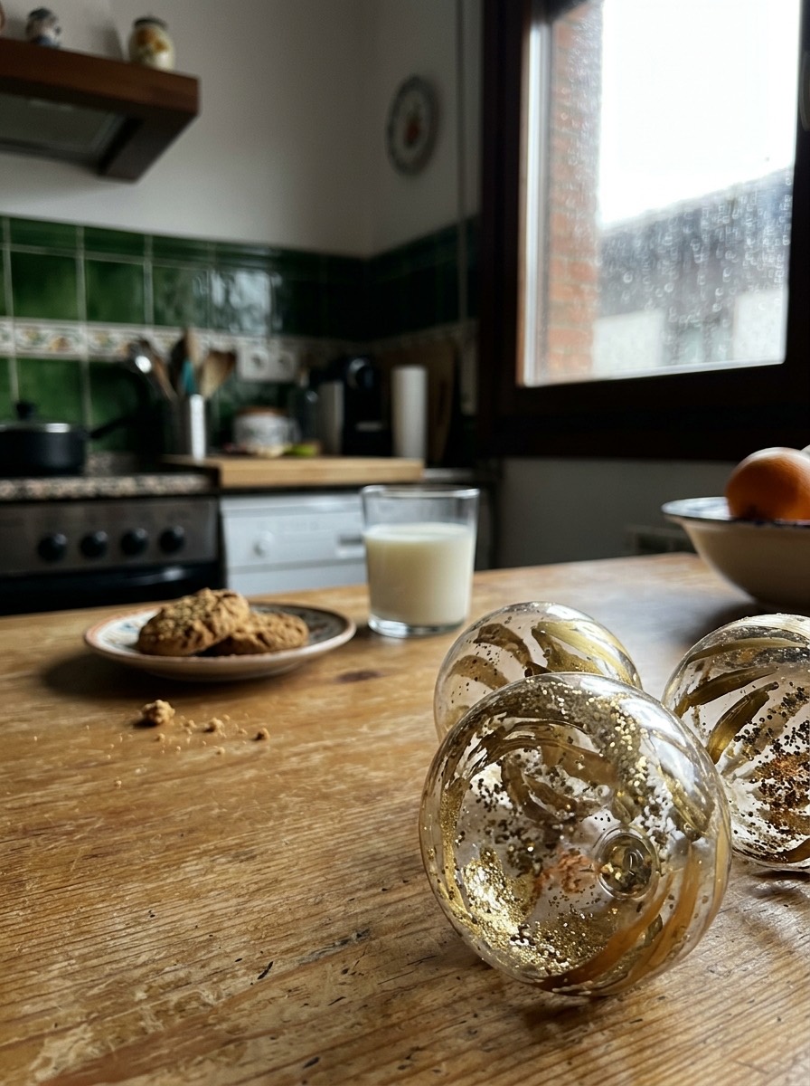 Bola de Navidad casera: bolas de cristal pintadas por dentro