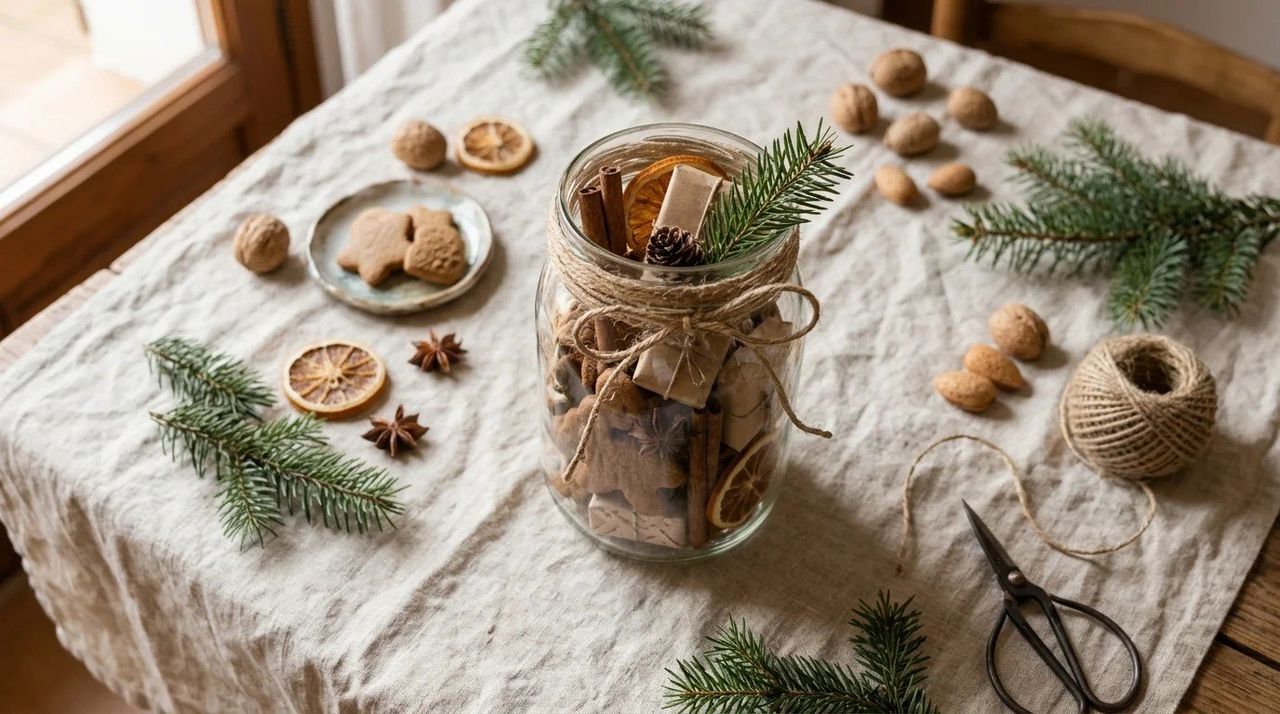 Ideas 12 y 13: regalos dentro de un frasco - 15 ideas con frascos de vidrio para decorar en Navidad (DIY barato)
