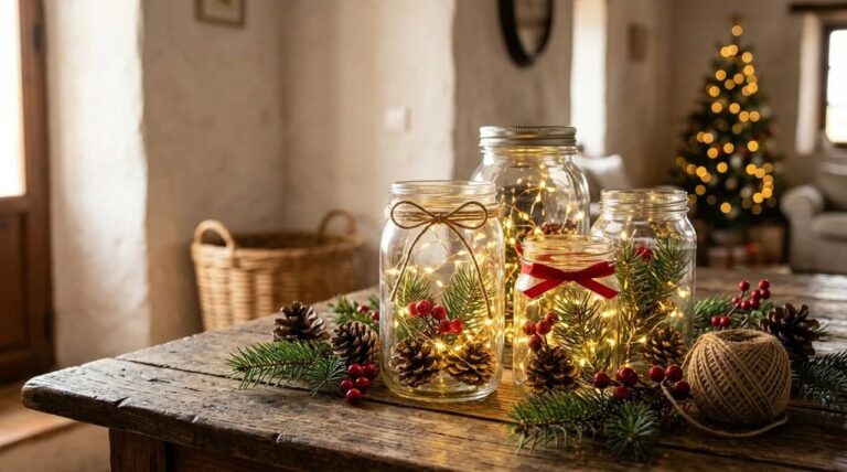 15 ideas con frascos de vidrio para decorar en Navidad (DIY barato)