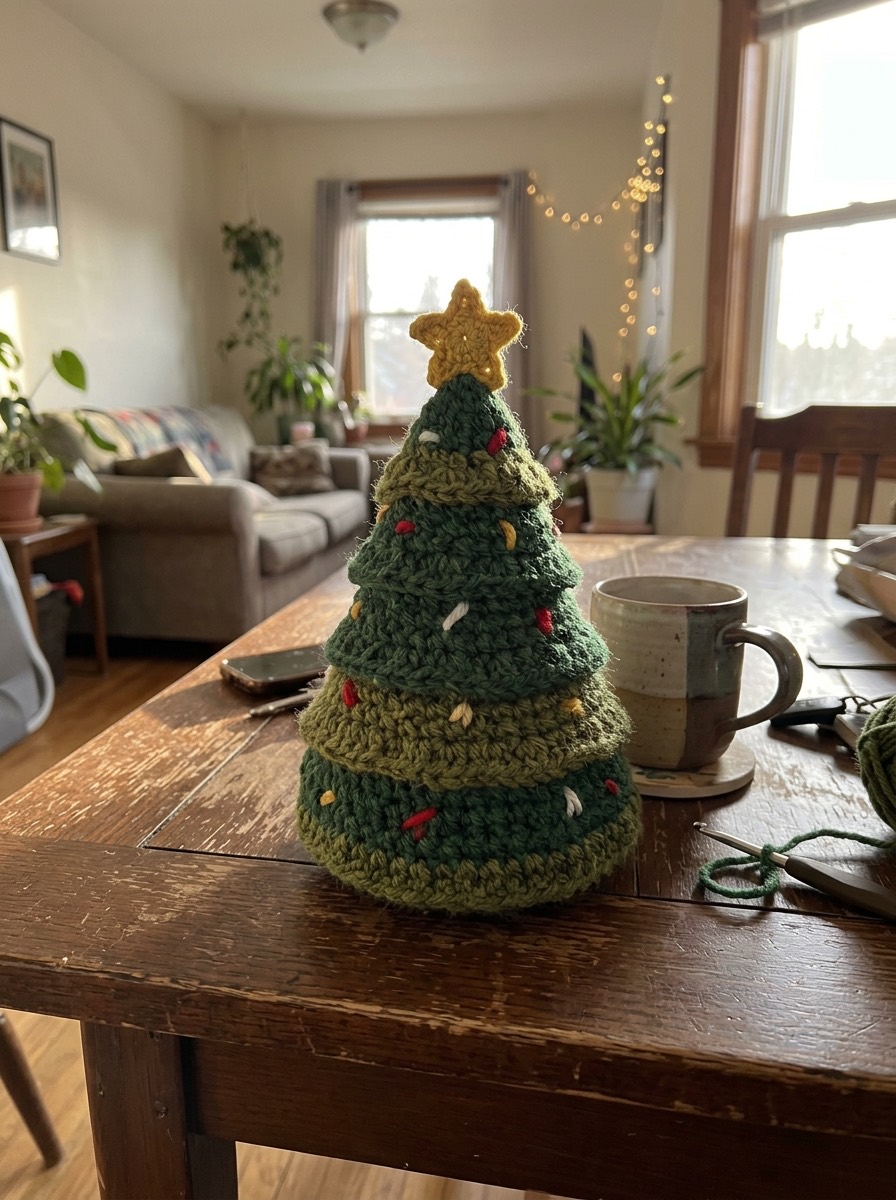 Ganchillo navideño: árbol de navidad de ganchillo