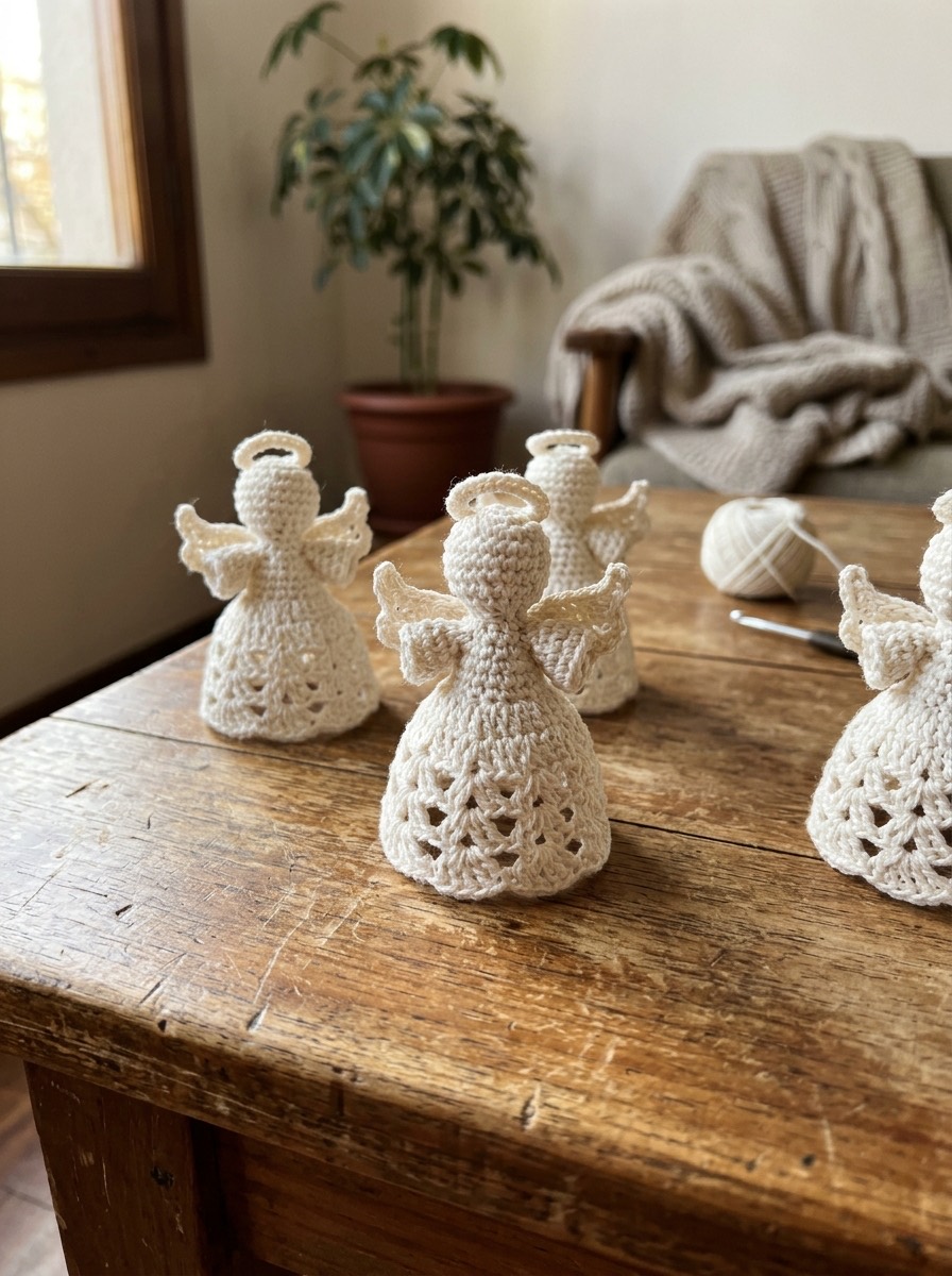 Ganchillo navideño: angelitos a crochet