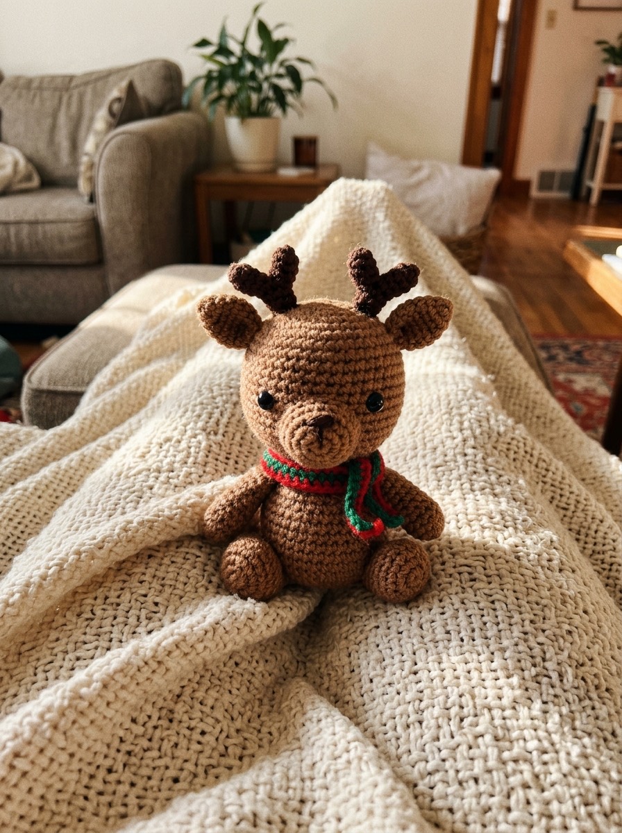Ganchillo navideño: renos amigurumi