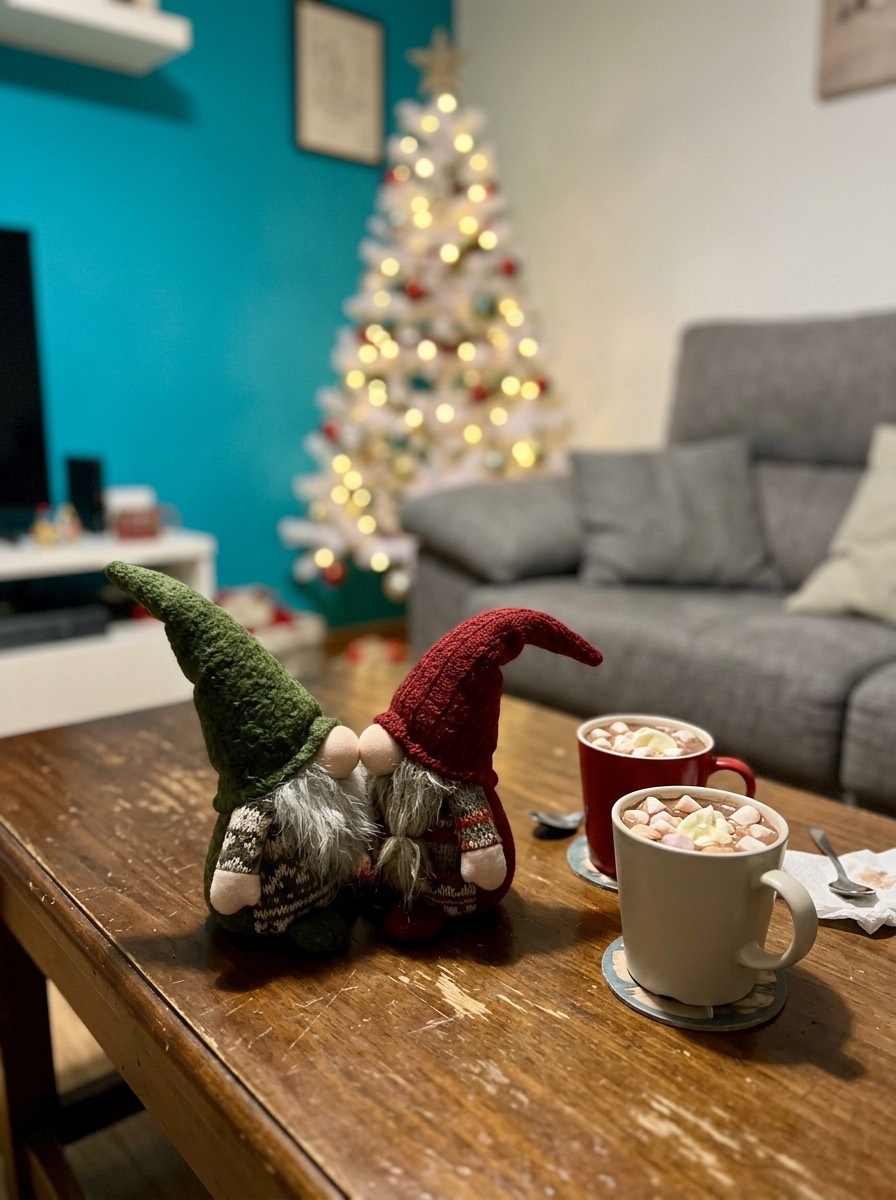 Gnomo navideño DIY: pareja de gnomos enamorados