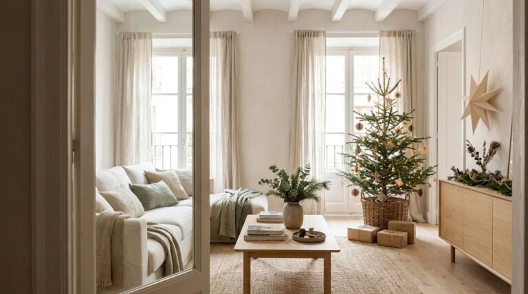Navidad nórdica: 15 ideas con madera clara y tonos naturales